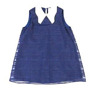 Roksanda Blossom Dress, Dark Blue Organza, EUC, Sz Girls 8 (8A)